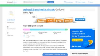 
                            2. Access webmail.bartshealth.nhs.uk. Outlook Web App