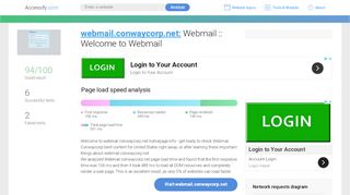 
                            3. Access webmail.conwaycorp.net. Webmail :: Welcome to ... - Conway Corp Webmail Login