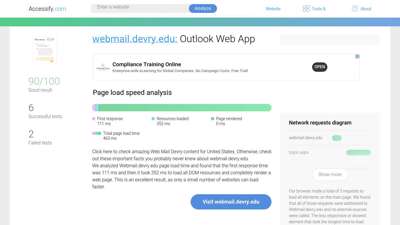 
Access webmail.devry.edu. Outlook Web App

