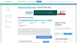 
                            3. Access webmail.ecolab.com. Outlook Web App