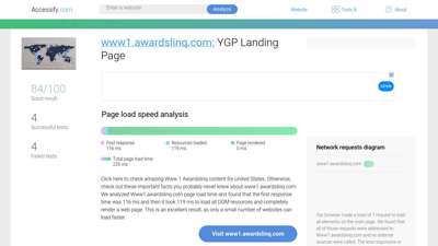 Access www1.awardslinq.com. YGP Landing Page