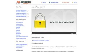 
                            3. Access Your Account - Educator's Handbook