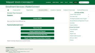 
                            2. Access Your Account - Wright State University - Wright State Student Portal