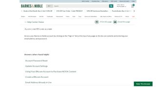 
                            3. Access your BN.com account - B&N Help - Nook Account Sign In