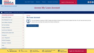 
Access Your Loan Account | Customer Service HDFC Credila  
