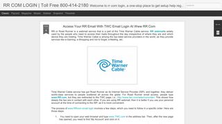 Access Your RR Email With TWC Email Login At Www RR Com