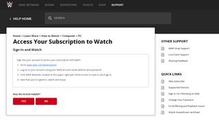 
                            3. Access Your Subscription to Watch - WWE Network Help - Wwe Account Sign In
