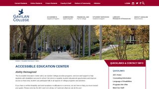 
Accessible Education Center - Gavilan College  
