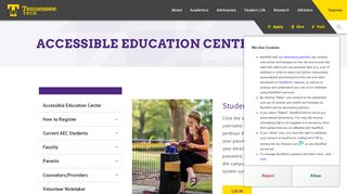 
Accessible Education Center - Student Log In  
