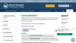
                            1. Accessing Blackboard | Mount Wachusett Community College - Mwcc Blackboard Portal