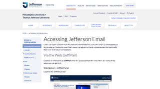 
                            7. Accessing Jefferson Email - Philadelphia University + Thomas ... - Jefferson University Student Portal