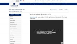 Accessing MyViking Student Portal - Grayson College - Grayson County College Portal