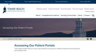 Accessing Our Patient Portals | Tower Health - Chestnut Hill Hospital Patient Portal
