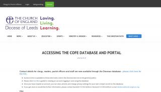 
                            5. Accessing the CofE database and portal | The Diocese of Leeds ... - Church Of England Portal
