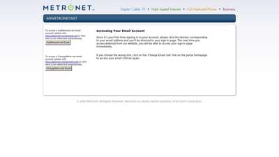 Accessing Your Email Account - MyMetroNet.Net Portal
