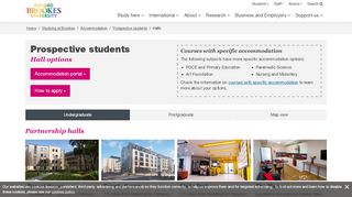 
Accommodation hall options - Oxford Brookes University  
