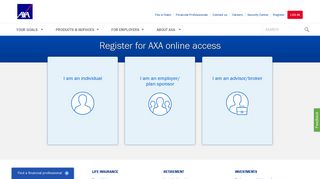 
                            6. Account access registration - Axa - My Axa Click Login