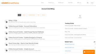 
                            2. Account And Billing - Vivint Support - Https Account Vivint Com Portal