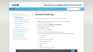
                            8. Account Audit Log - Logmein Audit Notification Portal Failed