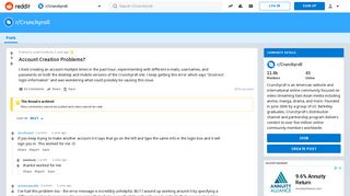 
Account Creation Problems? : Crunchyroll - Reddit
