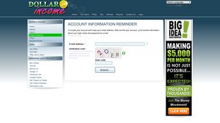 
                            2. Account Information Reminder. Real Online Job to Make ... - Http Www Dollarsincome Com Portal Php