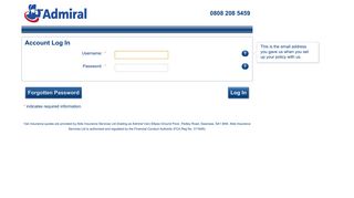 
                            7. Account Log In - Admiral Portal