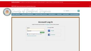 
                            5. Account Log In | County of Bedford, Virginia - Webmail Virginia Gov Portal
