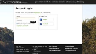 
                            2. Account Log In | Sandy Springs, GA - Sandy Spring Portal