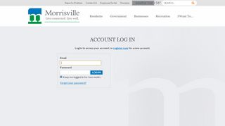 Account Log In | Town of Morrisville, NC - Morrisville Email Portal