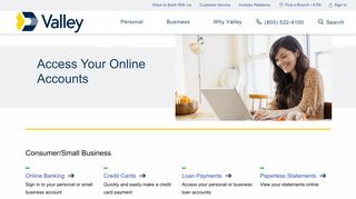 
                            2. Account Log In - Valley National Bank - Valley National Bank Auto Loan Portal