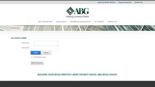 
                            8. Account Login - ABG 401(k) - Alliance Benefit Group Portal