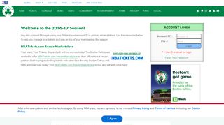 
                            2. Account Login | Boston Celtics - NBA.com - Celtic Tickets Portal