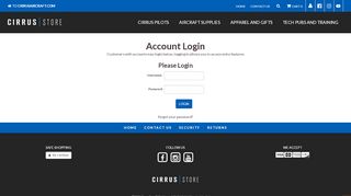 
                            5. Account Login - Cirrus Store TYS - Cirrus Shopper Portal
