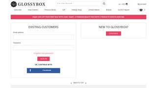 
                            1. Account Login | GLOSSYBOX US - Glossybox Portal Page
