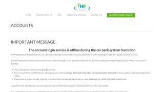 
                            2. Account Login - IHF Parking - Ipswich Hospital Parking Portal