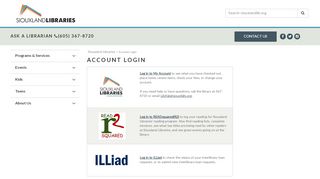 
                            6. Account Login - Siouxland Libraries - Readsquared Portal