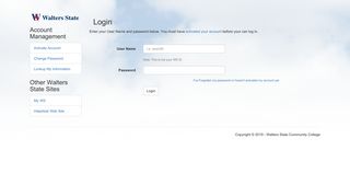 
                            3. Account Management Login - Walters State Community College - Myws Login