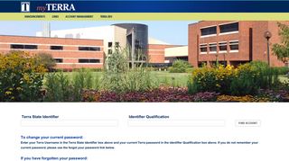 
                            4. Account Management - Terra State Community College Terra - Terra State Community College Student Portal