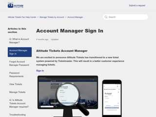 
                            1. Account Manager Sign In – Altitude Tickets Self Help