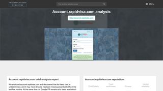 
                            9. Account Rapid Visa. RapidVisa Login - FreeTemplateSpot - Rapid Visa Account Portal