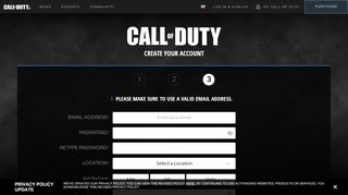 
                            1. Account Registration - Call of Duty profile - T6m Login