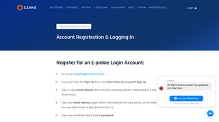 
                            2. Account Registration & Logging In - E-junkie