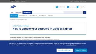 
Account Settings | Password Change Outlook Express | TDS  
