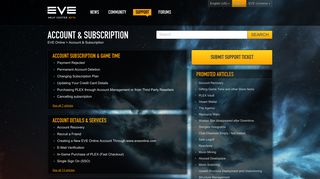 
                            3. Account & Subscription – EVE Online - Eve Sign In
