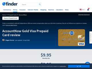 AccountNow Gold Visa Prepaid Card review  finder.com