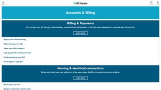
                            5. Accounts & Billing - BC Hydro - Bc Hydro My Account Portal