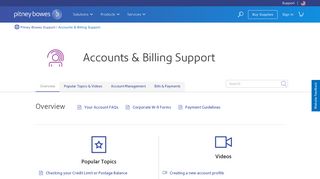 
                            7. Accounts & Billing Support - Pitney Bowes - Pitney Bowes Smart Postage Portal