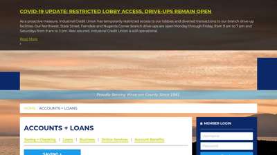 Accounts + Loans — Industrial Credit Union