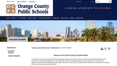 Accounts Payable - Orange County Public Schools