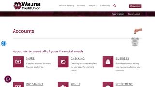 
                            4. Accounts | Wauna Credit Union - Wauna Credit Union Portal